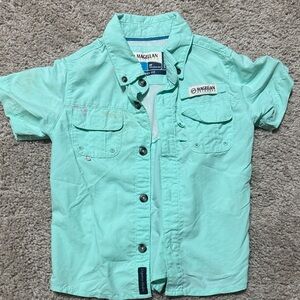 Magellan Outdoors Kids Mint Green Short Sleeve Button-Down Shirt